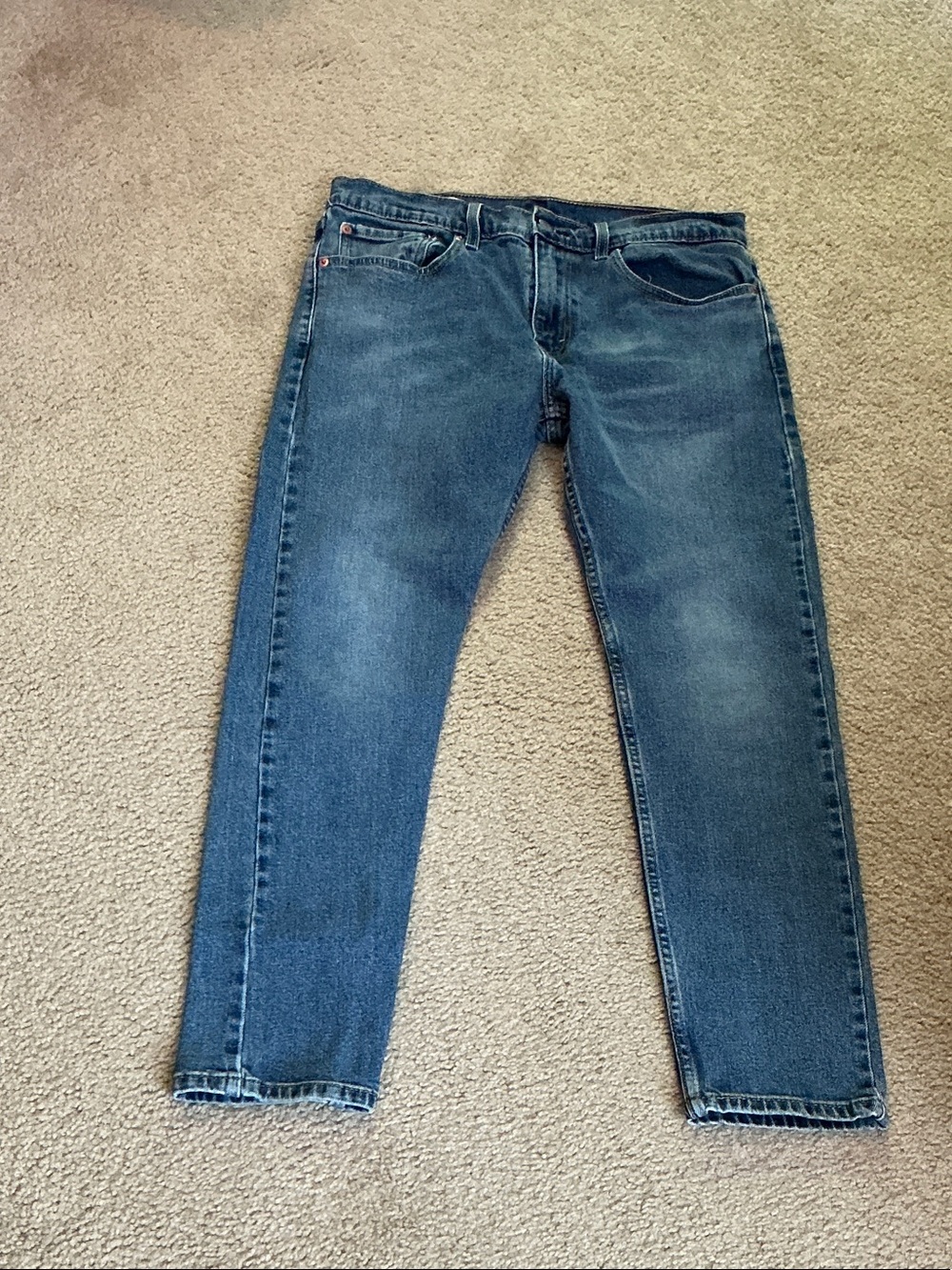 Men's Straight Jeans in Faded Blue Wash